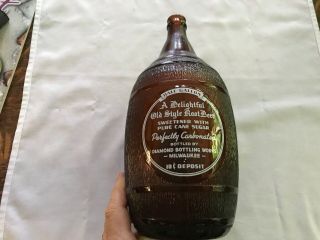 Sky High Root Beer Half Gallon Amber Glass Bottle,  Diamond Bottling,  Milwaukee 6