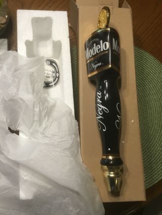 13 " Negra Modelo W/ Medallion Cerveza Tall Beer Bar Tap Handle Kegerator