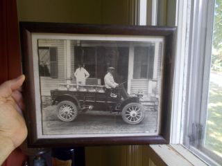 Alta Crest Farm Spencer,  Ma 1914 Era 10 " X8 " Photograph Dairy Truck W/cans