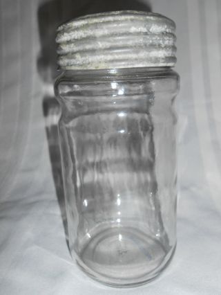 Vintage Crown Clear Glass Canning Jar 1.  5 Qt Glass Lid Zinc Ring