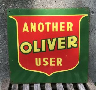 Vintage Another Oliver User Metal Gas Station Sign