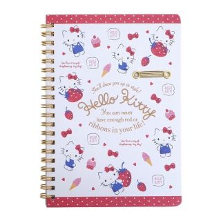Sanrio Hello Kitty Spiral Notebook With Pen Holder Loop (09 - 6944 - 5)