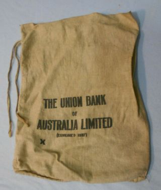 Yy10.  The Union Bank Australia Money Bag