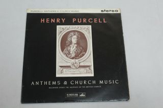 Asd 335 W/g - Purcell - Anthems & Church Music - Factory Sample Vinyl Lp Record.
