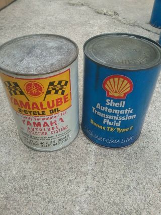 Vintage Yamaha Yamalube Snowmobile Motorcycle Oil Can Full And