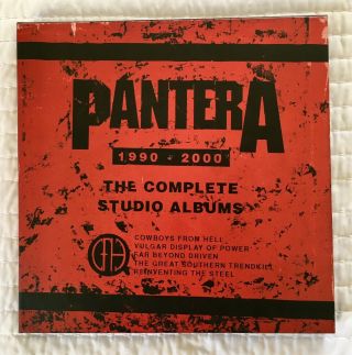 Pantera Complete Studio Albums 1990 - 2000 Colored Vinyl 5lp/7 " Box Set (opened)