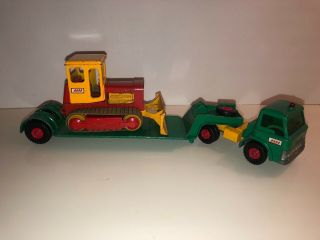 1969 Lesney K - 17 Matchbox King Size Ford Tractor/case Tractor W/ Loader