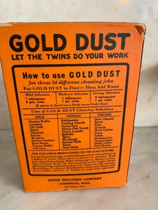 ANTIQUE GOLD DUST TWINS WASHING POWDER LAUNDRY SOAP BOX BLACK AMERICANA 2