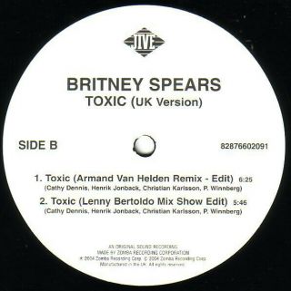 Britney Spears ‎– Toxic [12  VINYL EP] 4
