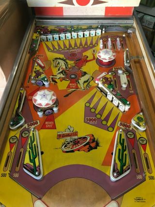Gottlieb El Dorado Pinball Machine 1975 Classic Western Theme 6