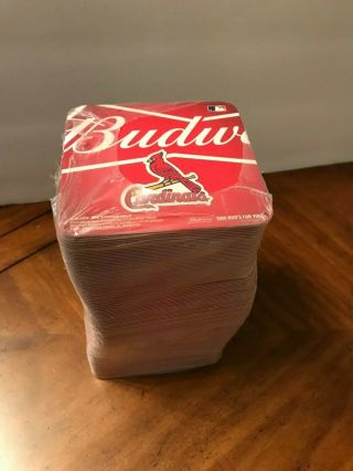 Stack Of Budweiser Cardinals Paper Coasters