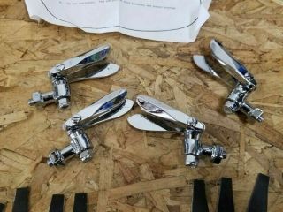 Chrome Wind Wing Brackets With Pads 1930 - 1935 Ford Open Car A - 18200 - B