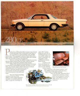 1981 Mercedes - Benz Sales Brochure 380 SLC SL 300 SD CD D 280 CE 240D 5