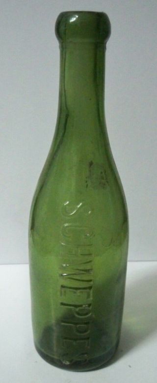 4 X Schweppes Bottle - 20cm Tall - Vintage Bottle 16a/b/c/d
