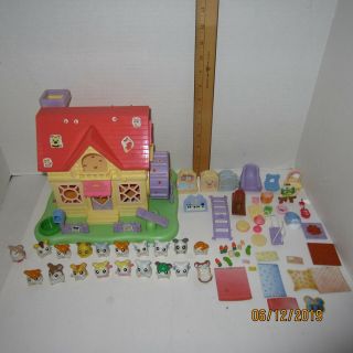 Boxed Hamtaro Ham - Ham House Playset W/ Accessories & 19 Figures Epoch