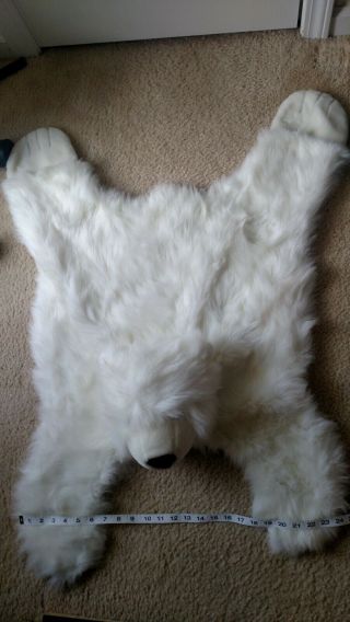 Fake Faux Fur Mini Bearskin Rug Plush Polar Bear From Alaska Photography Prop