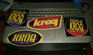 Vintage Kroq 106.  7 Sticker Set Of (4)