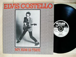 Elvis Costello My Aim Is True A2 B1 (yellow Back) Uk Lp Stiff Seez 3 1977 Ex
