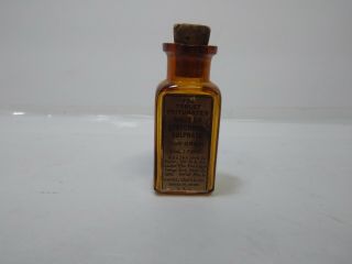 Vintage Parke Davis & Co Bottle Strychnine Sulphate Detroit Michigan Ca.  1906