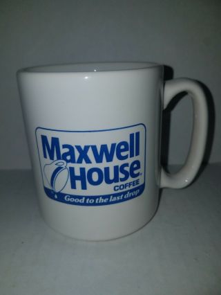 Maxwell House Coffee Mug Blue / White Usa