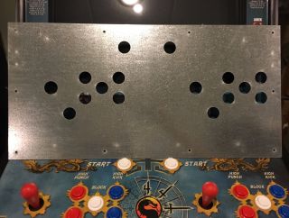 Mortal Kombat 4 Arcade Metal Control Panel Mk4 Midway Joystick Overlay Cpo Nos