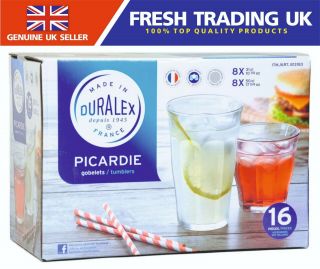 Duralex Picardie Glass Tumblers - Set Of 16