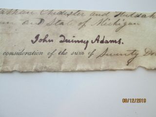 John Quincy Adams signed document 2