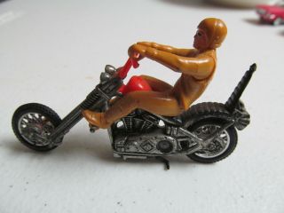 Hot Wheels Rrrumblers Panhead Chopper Mean Machine - Red Vintage Motorcycle