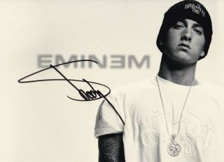 Eminem Signed Autograph Marshall Bruce Mathers Slim Shady 4x6 Card Wcoa
