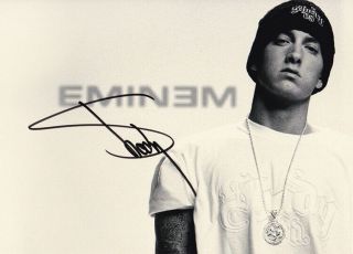 Eminem Signed Autograph Marshall Bruce Mathers Slim Shady 4x6 Card wCOA 3
