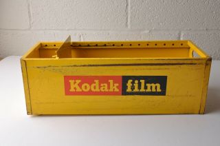 Vintage 60 ' s KODAK Metal Card/Film Box Storage Store Display w/built - in divider 3