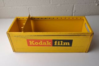 Vintage 60 ' s KODAK Metal Card/Film Box Storage Store Display w/built - in divider 4