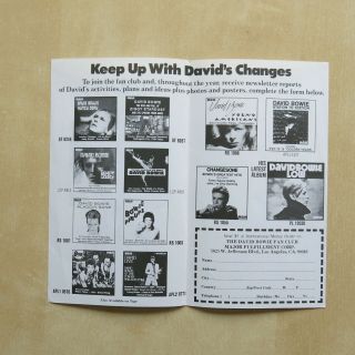 DAVID BOWIE Low UK 1st press vinyl LP with insert & Fan Club Insert RCA 1977 7
