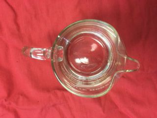 White Horse Cellar Dry Scotch Whiskey pub pitcher,  jug clear glass.  Browne NYC 3