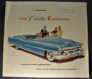 1953 Cadillac Eldorado Sales Brochure Folder 53