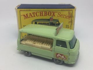 Matchbox Lesney 21 C6 Commer Milk Float In Orig Type D Box Spw Cow Decal