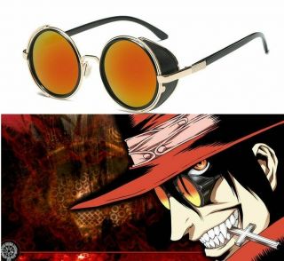 Hellsing Alucard Vampire Hunter Tailored Cosplay Props Glasses Orange Sunglasses