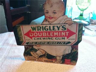 Wrigleys Doublemint Cardboard Stand Up Display Gum Display