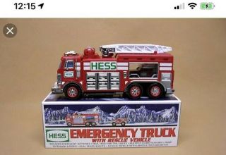 2005 Hess Toy Emergency Truck With Rescue Vehicle -