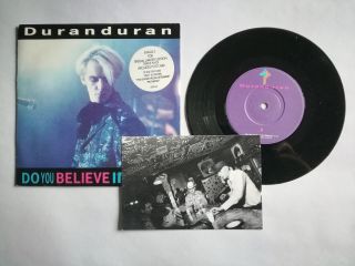 Duran Duran Do You Believe In Shame 7” Uk Ltd Single No2 Includes God (london)