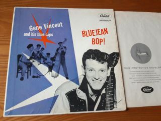 Gene Vincent :blue Jean Bop Lp Us Capitol T - 764 Ed.  1 Pres Turquoise Ex