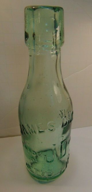 Antique James Duncan Stirling Blob Top Green Tint Glass Bottle Rare 2