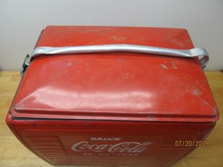 1954 Vintage Acton Drink Coca - Cola in Bottles Metal Cooler Made In USA 2