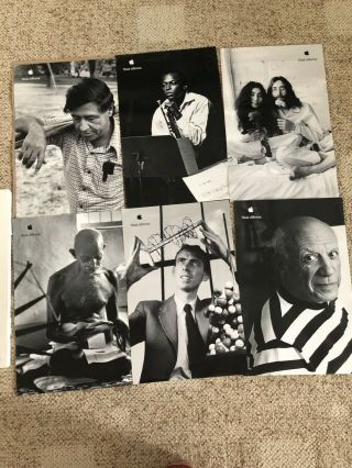 Set Of 6 Apple Posters Think Different 17/11 " Educational Set Steve Jobs