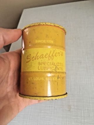 Vintage Schaffer’s Motor Oil Tin Can Sign Bank St Louis Mo Missouri