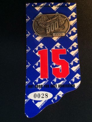 Official 1996 Indianapolis Indy 500 Dodge Viper Silver Pit Pass 7771