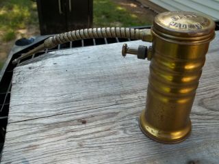 Vintage Brass Model 66 Trigger Pump Eagle Oil Can,  Flex Neck Usa Made