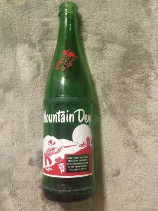 Vintage Hillbilly Redheaded Mountain Dew 12oz Soda Bottle Mountain Dew Is Good