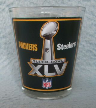 Nfl Football Bowl Xlv Green Bay Packers Vs.  Pittsburgh Steelers Shot Glass