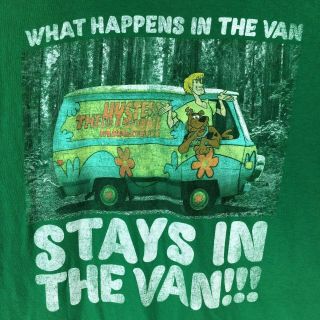 Vintage Scooby Doo & Shaggy What Happens In The Van Stays In The Van Shirt Xl
